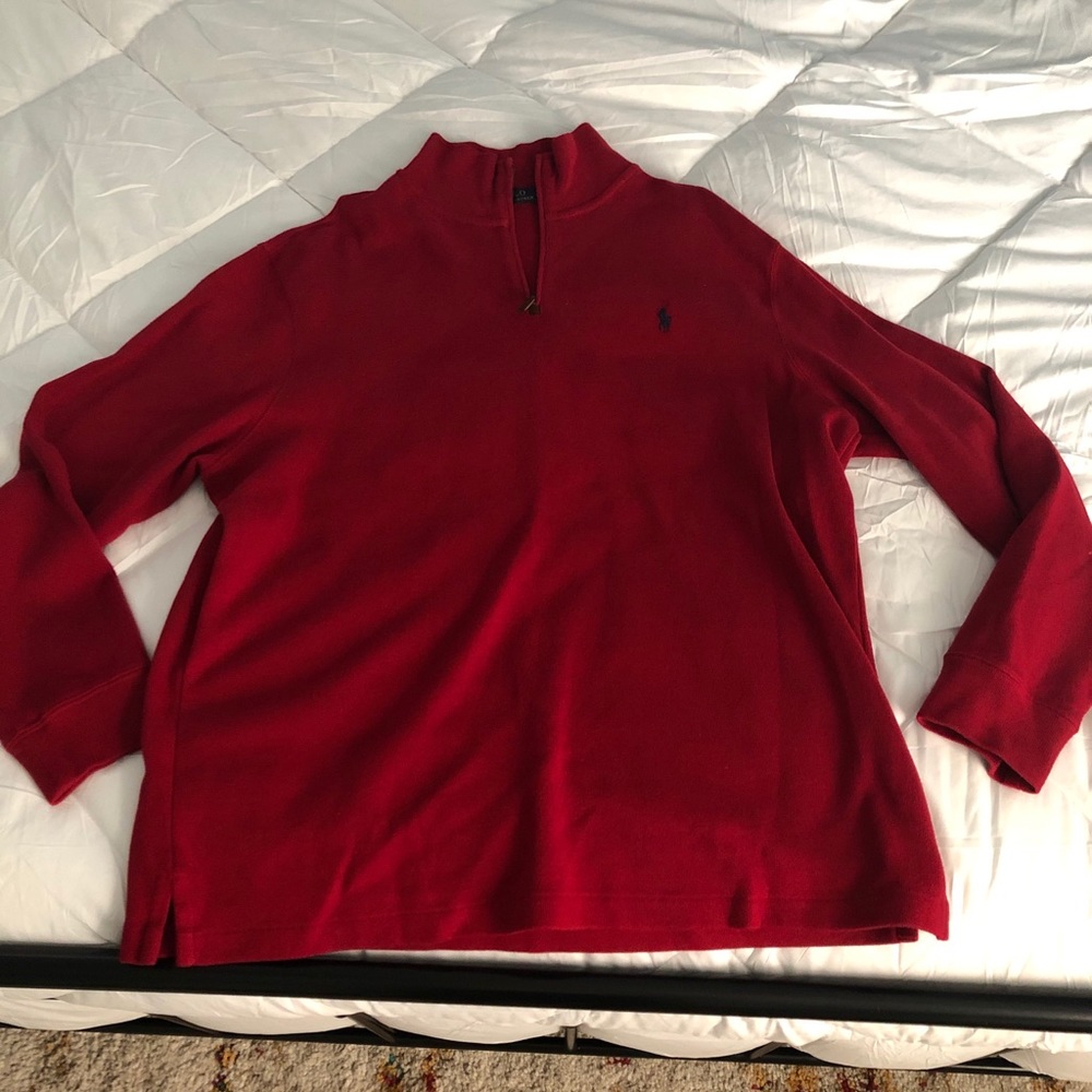 1/4 zip sweater material pullover
